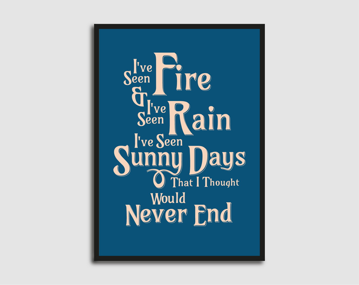 Fire and Rain Print